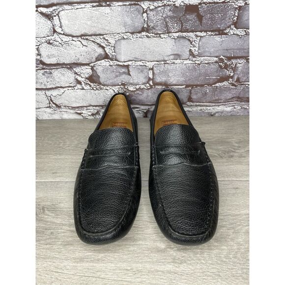 1901 Black Leather Penny Loafers Slip On Driving Shoes Men’s Sz 13M US/46EU - Picture 15 of 16